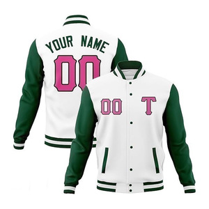 Gran oferta, Chaqueta de algodón Letterman 100% para hombre, recién llegado, chaqueta de béisbol de calle alta, cuello levantado bordado, patrón estándar - Product Image 1