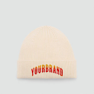 Bonnet d'hiver en tricot jacquard de laine à motif de personnage brodé avec logo personnalisé Vêtements de sport d'extérieur confortables unisexes - Product Image 5