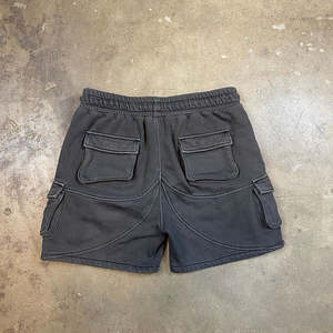 Shorts cargo en coton 100% à lavage acide pour hommes, vente chaude, logo personnalisé, vintage, écologique, shorts de sport, service OEM - Product Image 6