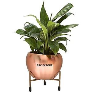 Jardinières de décoration rondes en or rose poli pour la maison Jardinières de sol de mariage de grande taille en métal de la meilleure qualité à bas prix - Product Image 2