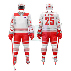 Conjuntos de Uniformes de Hockey sobre Hielo Ligeros, 100% Poliéster, Diseñados para un Mejor Rendimiento del Jugador, Características Transpirables que Absorben la Humedad - Product Image 1