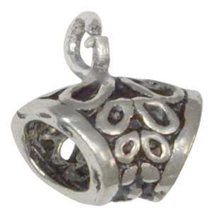 Caution en argent sterling avec boucle ci-dessous fabricant vente en gros de composants en argent sterling fournitures - Product Image 3