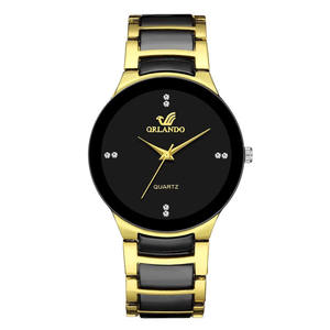 Montre de luxe à quartz pour homme, cadran noir, boîtier en acier inoxydable, affichage analogique, logo personnalisé disponible, vente chaude, OEM disponible - Product Image 6