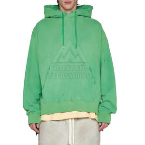 เสื้อฮู้ดดี้ผู้ชายสีพื้นสไตล์ใหม่ล่าสุด ผ้าฝ้าย ขายส่ง เสื้อฮู้ดดี้ผู้ชายแบบดิสเทรส - Product Image 2