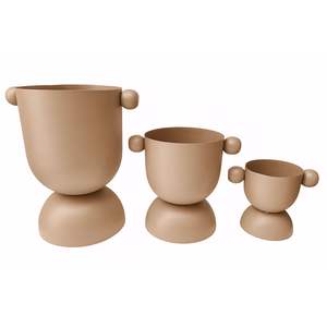 Ensemble de vases à fleurs en métal noir mat moderne, vases sphériques en fer avec poignée pour la décoration minimaliste de la maison, vases de centre de table de luxe - Product Image 3