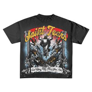 Offre Spéciale mode ajusté manches régulières couleur noire DTG imprimé col rond t-shirts personnalisé sport vêtements de sport t-shirts pour hommes - Product Image 2