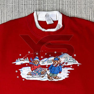 Sweat-shirt à col rond uni en gros - Polyester/coton, impression sérigraphique et transfert thermique, logo personnalisé - Product Image 4