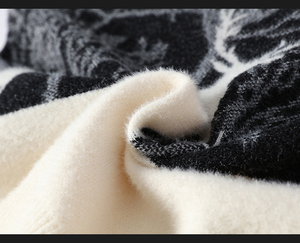 Nuevo 2025 invierno cálido tejido suéteres de hombre moda cuello alto Patchwork pulóver Streetwear pulóver Casual ropa de hombre OEM - Product Image 5