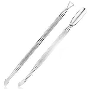 Puntas afiladas, empujador de uñas para cutículas, herramientas de arte para esmalte de uñas de acero inoxidable, empujador de uñas para cutículas hecho en Pakistán CE ISO - Product Image 1