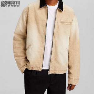 Veste en toile denim 100% coton pour hommes Veste en jean imprimée personnalisée avec logo brodé Streetwear Veste en jean pour hommes - Product Image 6