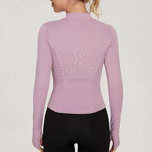 Best Selling Women's Yoga Jacket Quick Dry and Breathable for Adults Front Logo Position Low Price - Product Image 4
