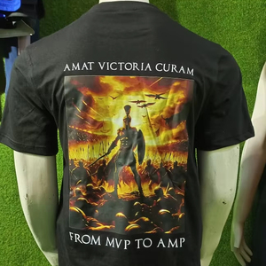 T-shirt à manches courtes personnalisé avec col en O, imprimé par sublimation, coupe ample, 100% coton, pour hommes, vente en gros directe d'usine - Product Image 1