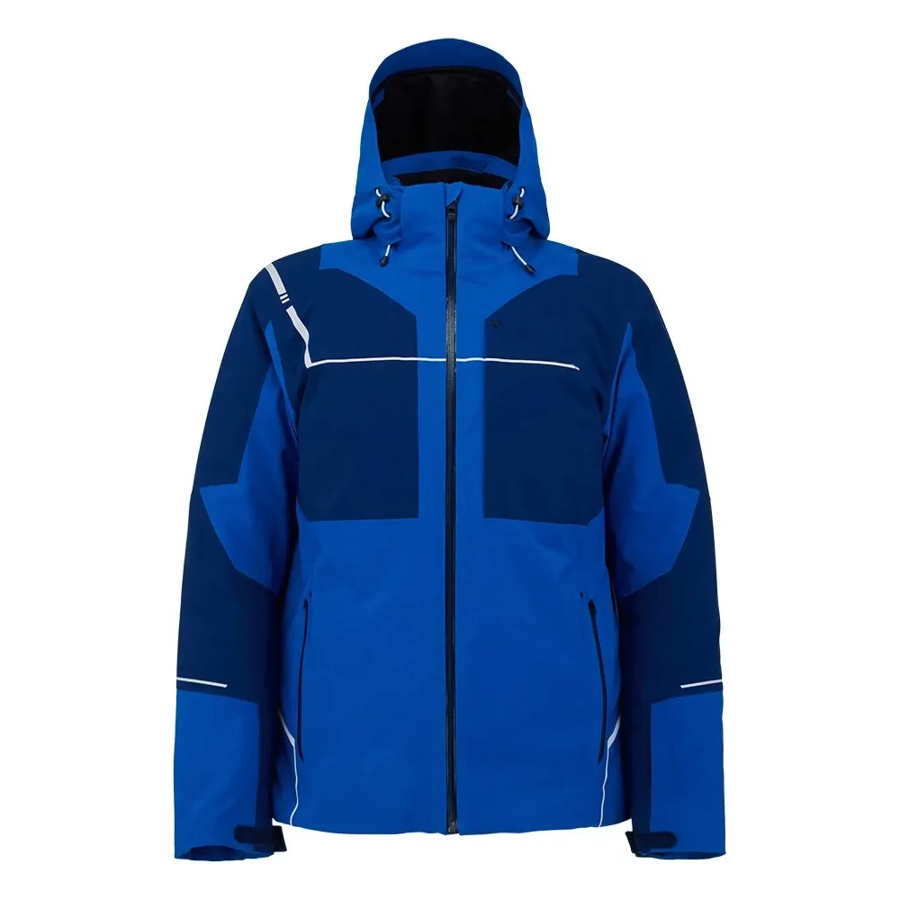 Veste de Ski de montagne imperméable pour homme, coupe-vent à capuche avec intérieur chaud polaire veste d'hiver coupe-vent personnalisée