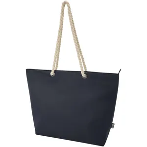 Bolsa de Mano Promocional de 23L, Material Reciclado Certificado GRS, Termica Da Spiaggia con Asas de Cordón Panamá para Uso en la Playa - Product Image 5