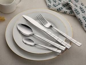 Ensemble de couverts élégant et moderne en acier inoxydable écologique pour la maison, le bureau, les fêtes et les repas |   Couverts haut de gamme - Product Image 3