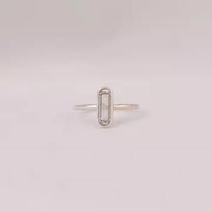 Igi แหวนเพชรเม็ดเดี่ยวประดับเพชรเม็ดเดี่ยวสีขาวทึบที่ได้รับการรับรอง14KT การตั้งค่ากรอบใหญ่ - Product Image 1