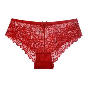 Culottes en dentelle florale en maille, sous-vêtements sexy transparents, taille basse, logo, lingerie féminine - Product Image 2