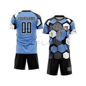 Conjunto de tela de poliéster 100% transpirable, productos de secado rápido, se ajustan a la camiseta con estampado de logotipo personalizado, camiseta de fútbol, kit de fútbol americano - Product Image 5
