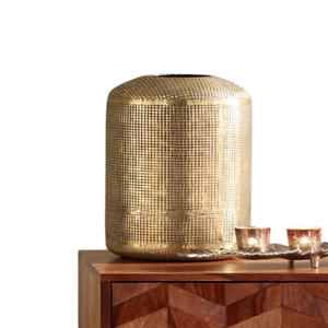 Vase à fleurs en métal plaqué or Décoration de maison luxueuse pour de superbes compositions florales à un prix abordable - Product Image 1