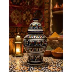 Tajín Marroquí Auténtico, Olla de Cerámica Hecha a Mano, Tajín Tradicional para Horno y Estufa, Resistente al Calor, Ecológico para Cocinas - Product Image 1