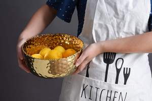 Bol décoratif en or élégant pour la décoration de la maison pièce maîtresse accents de table de Noël design élégant et moderne luxe de haute qualité - Product Image 3