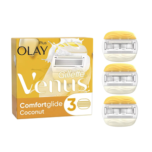 Gillette Venus ComfortGlide con hojas de afeitar Olay 2 en 1 para mujer, paquete de 3 hojas de repuesto - Product Image 1