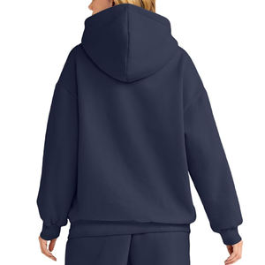 Sweat à Capuche Surdimensionné en Coton pour Femmes Personnalisé Long Pull Sweat à Manches Longues Sérigraphie Lettres Hoodies pour Femmes - Product Image 2