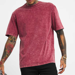 T-shirts pour hommes de qualité supérieure, lavés à l'acide, vêtements de course, logo personnalisé, vêtements de sport vierges, vêtements de jogging, fabrication de vêtements - Product Image 3