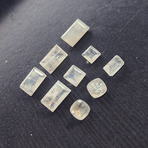 9 pcs de pierre de lune arc-en-ciel naturelle 6x6mm à 12x7mm baguette coussin facette 20 cts Iroc ventes bleu feu pierre de lune pierres précieuses US $12 - Product Image 4