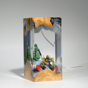 Gundam Lamp, Epoxy Resin Lamp, Custom Epoxy Resin Lamp, Resin Wood Art Lamp, Custom Night <b>Light</b>, Handmade Gift, <b>Christmas</b> Gift - Product Image 2