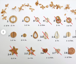 Woven Boho Jewelry Making Blanks <b>Accessories</b>, Rattan Earrings Supply with 100% Natural Materials From Manufacturer - Product Image 6