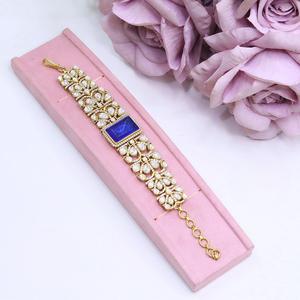 Fashionable Gold Plated Brass <b>Charm</b> <b>Bracelet</b> with Moissanite for Women's Wedding Engagement Party Wear - Product Image 3