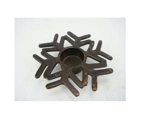 Aluminium Black Snowflake <b>Tea</b> Light <b>Candle</b> <b>Holder</b> - Product Image 5