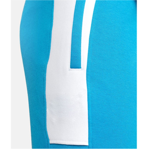 Pantalon de jogging pour homme bleu à taille élastique avec bande latérale et cordon de serrage, décontracté, léger, respirant, en maille - Product Image 6