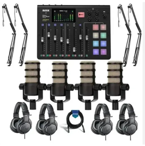 Nouvelle console de production audio intégrée Rodecaster Pro II avec microphones de studio et console de production de podcast intégrée Caster Pro - Product Image 2