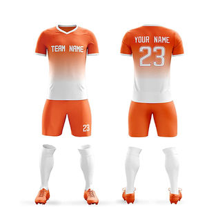 Conjunto de camiseta de fútbol con diseño de logotipo personalizado de alta calidad, uniforme de equipo multicolor - Product Image 2