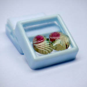 Par de Turmalinas Naturales de Calidad Premium, Talladas, Corte Brillante, Multicolor, 10 Quilates, Piedras Preciosas Sueltas, Certificadas por Terceros - Product Image 2