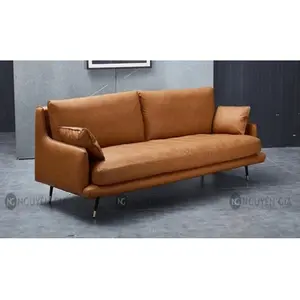 2200*850 (mm) Living Room Sofa Set Anti-sagging GENUINE LEATHER Two Seat Modern Luxurious Premium Bench Sofa