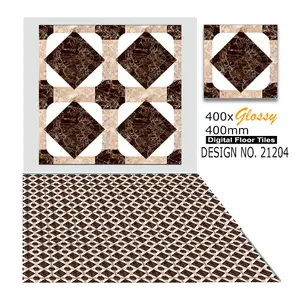 陶瓷数字地砖400x * 400毫米地毯设计地砖哑光乡村瓷砖室内和室外地板