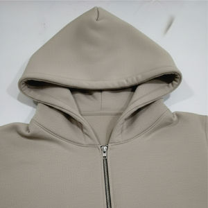 Sweat à capuche vintage à fermeture éclair, imprimé camouflage patchwork personnalisé par le fabricant, délavé à l'acide, streetwear, couleur contrastée, camouflage - Product Image 5