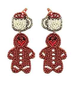 <b>Fashion</b> Handmade Bohemian Trendy <b>Hoop</b> <b>Earrings</b> with Seed Beads and Geometric Design for Women Wedding - Product Image 4