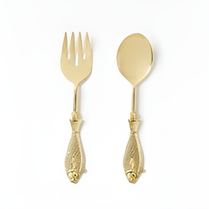 ชุดจานชามทองเหลืองสำหรับเสิร์ฟอาหารทำมือคุณภาพสูงชุดเสิร์ฟสลัด - Product Image 1