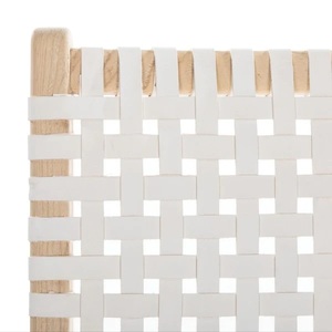 Silla decorativa tejida de cuero Fafa - Product Image 3