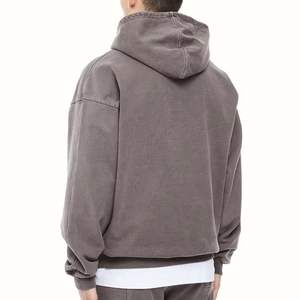 Wholesale New 2025 Weighted Blank Unisex hoodies Streetwear Vintage <b>Washed</b> Top Quality Heavyweight Plain Hoodies - Product Image 5