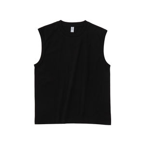 Custom Logo Heavy Cotton Breathable Quick Dry Eco-Friendly Gym Sleeveless <b>Tank</b> <b>Top</b> <b>Loose</b> Plus Size Men's Singlet - Product Image 1
