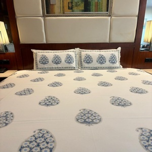 ผ้าปูที่นอนผ้าฝ้าย100% พิมพ์ลายแบบดั้งเดิมผลิตจากโรงงานอินเดีย - Product Image 1