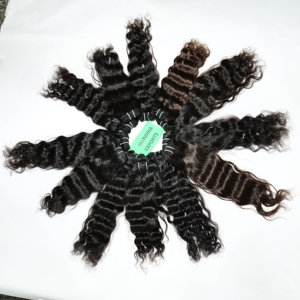 Extensiones de cabello humano indio ondulado, la mejor calidad, proveedor virgen Remy Natural, procesamiento químico indio, sin templo - Product Image 6