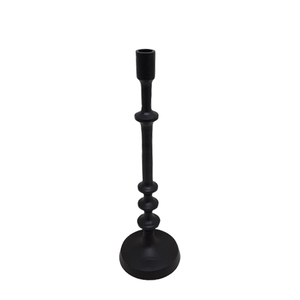 Lot de 3 bougeoirs élégants en fer, couleur noir et or, grande taille, bougeoir de Style moderne pour la décoration de mariage et de fête - Product Image 4
