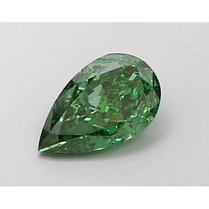 Diamant de laboratoire vert vif fantaisie VS1 de 0,33 ct en forme de poire - Product Image 1