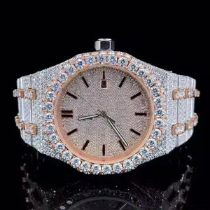 Reloj de Lujo para Hombre Serie Majestic Quartz Diamond, Adornos de Diamantes Moissanite de Primera Calidad, Caja de Aleación, Esfera de Vidrio de 5 mm de Grosor - Product Image 2